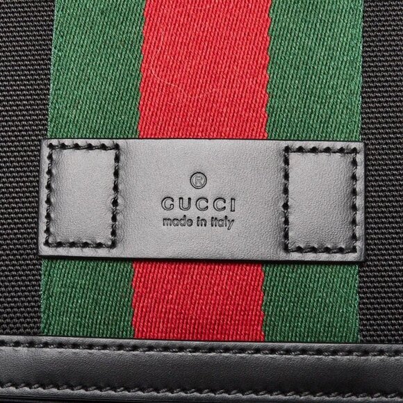 Gucci Black Canvas Techno Web Flap Messenger Bag - Picture 10 of 10